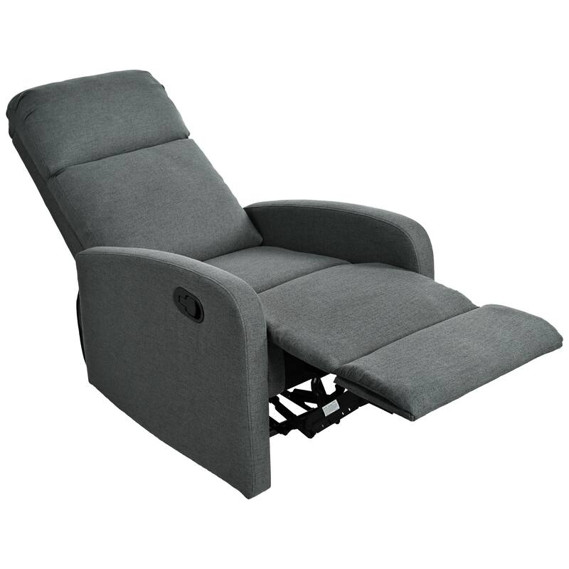 Manual Upholstered Recliner Chair, Modern Recliner Adjustable Single Sofa Chair, High Back Lounge Chairs for Living Room