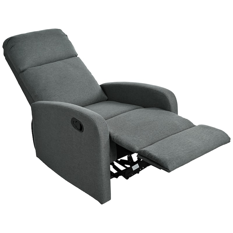 Modern Lounge Chaise Chair, Home Theater Manual Recliner Chair, Accent Chair with Three Adjustable Angles