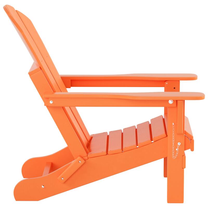 POLYTRENDS Laguna All Weather Poly Outdoor Adirondack Chair - Foldable (Set of 4)