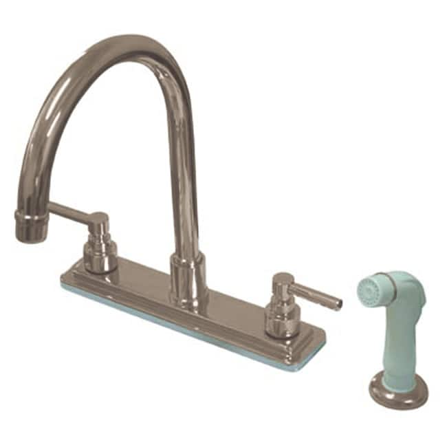 Kingston Brass Elinvar Centerset Kitchen Faucet with Deck Plate, Metal