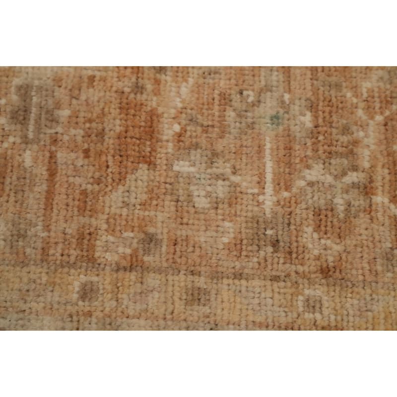 Hand Knotted Oriental 100% Wool Carpet Traditional Floral Brown Ziegler Runner Rug - 11' 8'' X 3' 1''