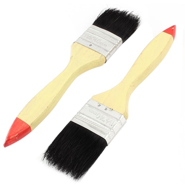 Shop 2pcs 1 5 Black Faux Fur Hair Metal Ferrule Wood Paint