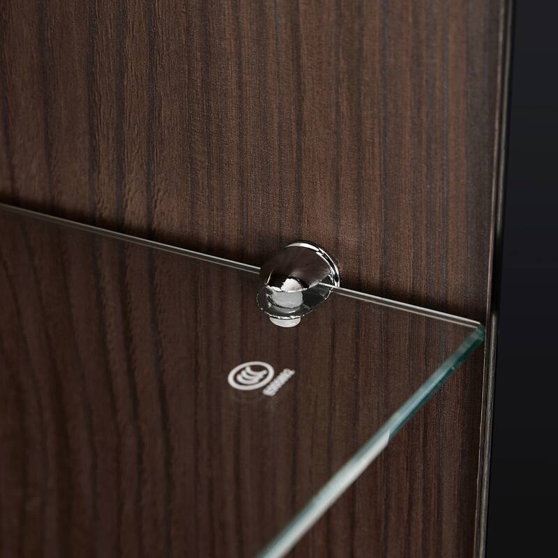 51.2'' Tall Lighted Display Cabinet with Tempered Glass Door