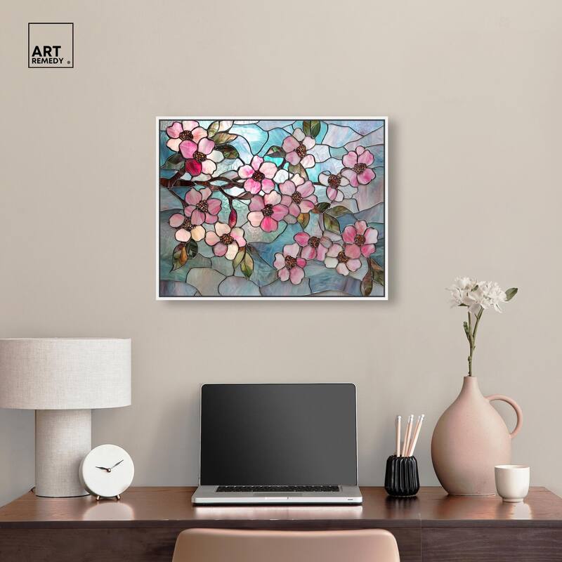 Shimmering Spring Blossoms II Canvas by Art Remedy