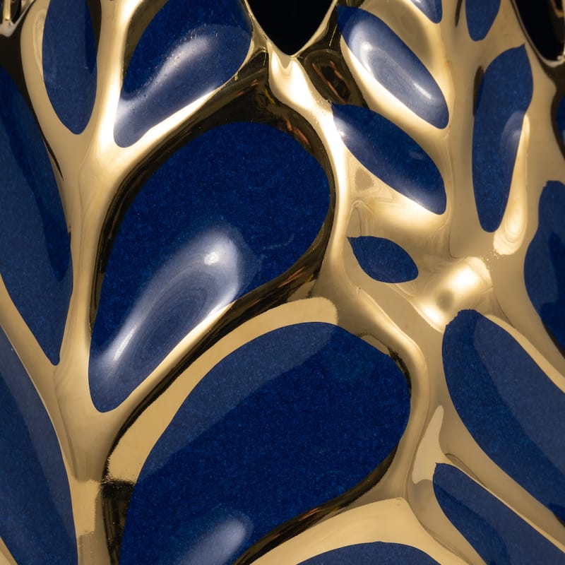 Sagebrook Home Leaf Ceramic Accent Vase