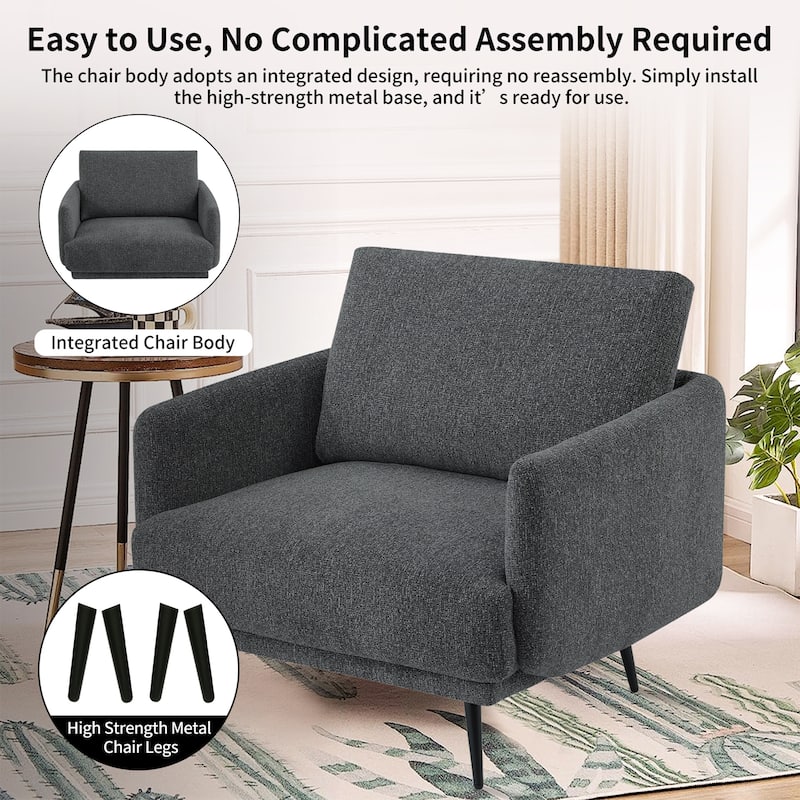 Karaka 37.5"W Oversized Armchair Leisure Sofa Accent Chair (Set of 2)