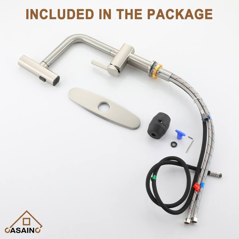 Single Handle Pull Down Sprayer Kitchen Faucet with Motion Sense Wave, Power Boost