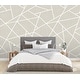 preview thumbnail 2 of 6, REMIX Walls by Katie Hunt Modern Lines White on Dove Grey Wall Mural