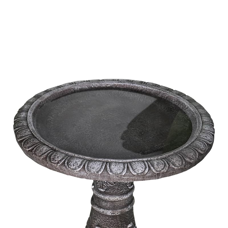 24.4 Inch H Outdoor Bird Bath - Concrete Large Bird Bath for Garden
