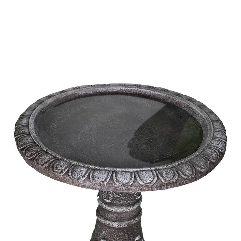 Outdoor Bird Bath for Garden Decor 24.4in H Concrete BirdBath for Patio
