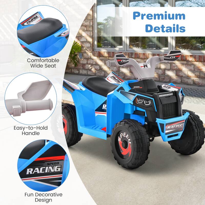 Gymax Kids Electric Ride On ATV Toy 6V Battery Powered Electric