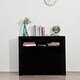 preview thumbnail 7 of 5, Living Room Sideboard Storage Cabinet Modern black kitchen wood cupboard with 2 door