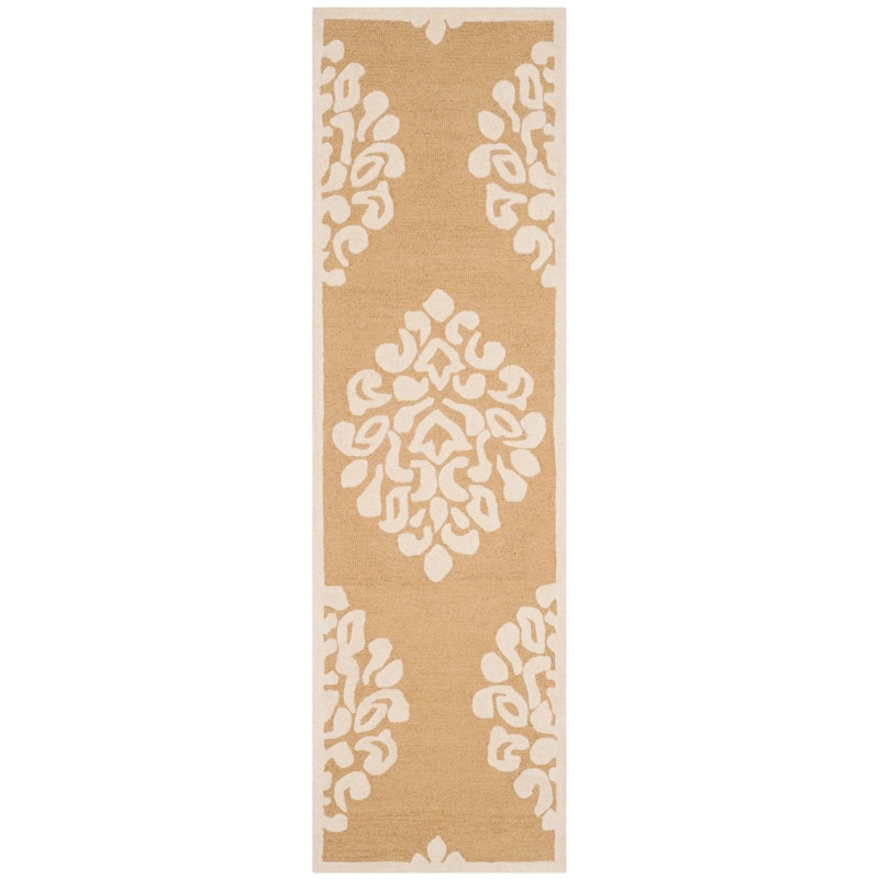 Martha Stewart by SAFAVIEH Floral Damask Wool Rug - 2'3" x 8' Runner - Dune