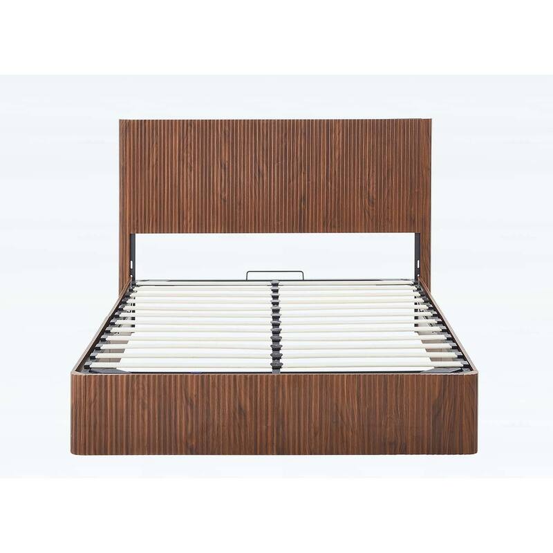 Queen Size Lift Up Storage Bed,Hydraulic Storage,Space-Saving Design