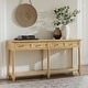 preview thumbnail 3 of 26, HUALAL HOME Dennis Farmhouse Modern 2-Drawers Wood Console Table with Solid Wood Legs Natural