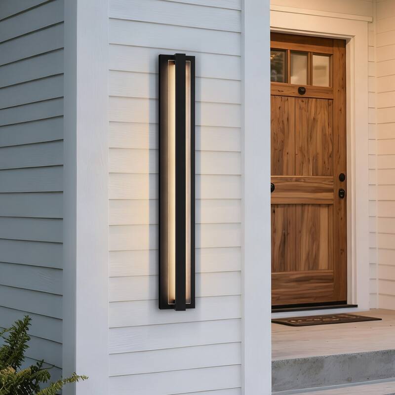 Modern Outdoor Wall Lights Exterior Lighting Fixtures With Glass Shade - 39.3 inch