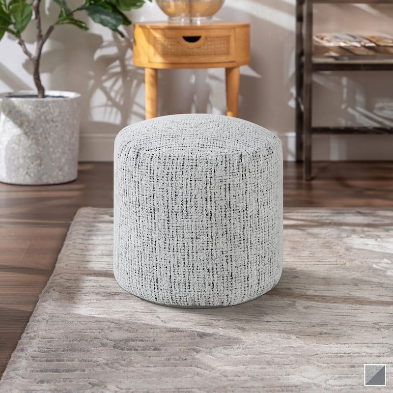 Ossela Fabric Round Pouf