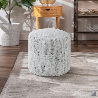 Ossela Fabric Round Pouf