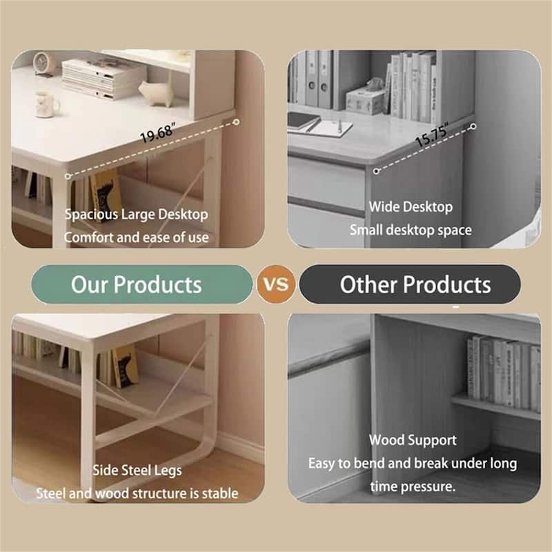 Modern Rectangle Premium Multi-Functional Computer Desk