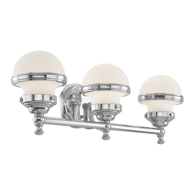Livex Lighting Oldwick 3 Light 24" Wide Vanity Light with White Shade