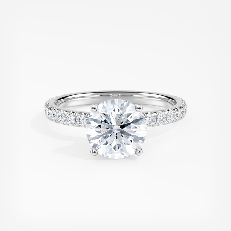 Auriya 14k Gold 1.30ctw Round Ribbon-Halo Lab Grown Diamond Engagement Ring - White - 6