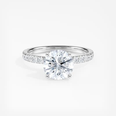 Auriya 14k Gold 1.30ctw Round Ribbon-Halo Lab Grown Diamond Engagement Ring