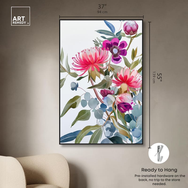 Watery Petals II Canvas by Art Remedy