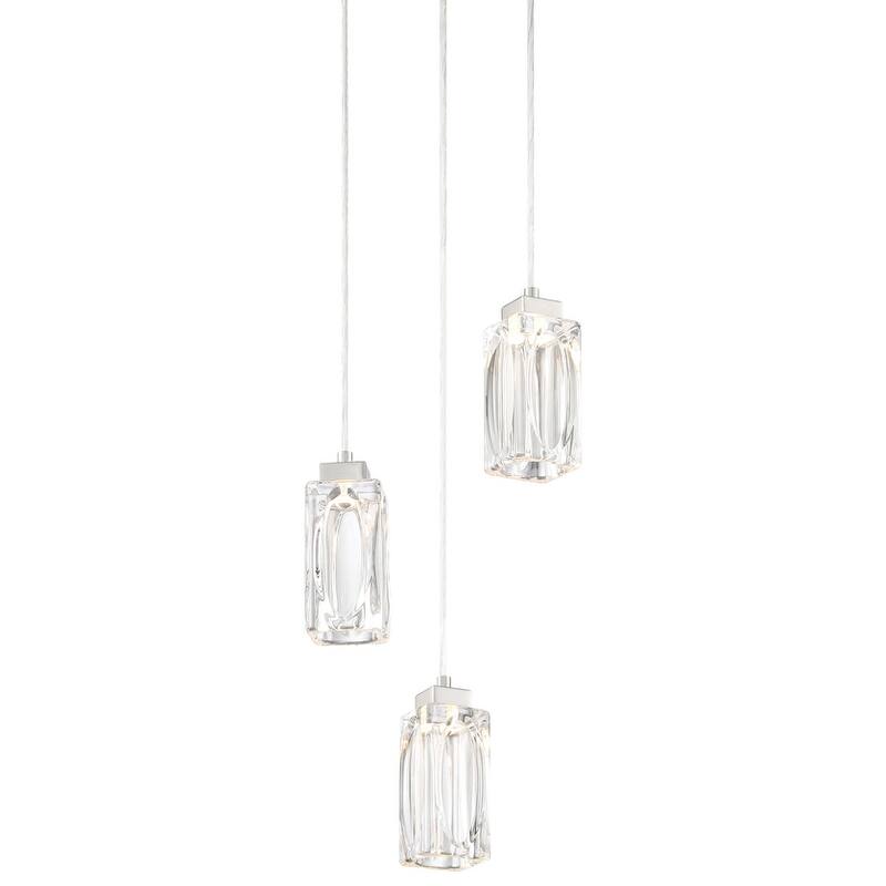 Kovacs P1873-L Putnam Place 3 Light 21" Wide Integrated LED Multi - Brushed Nickel