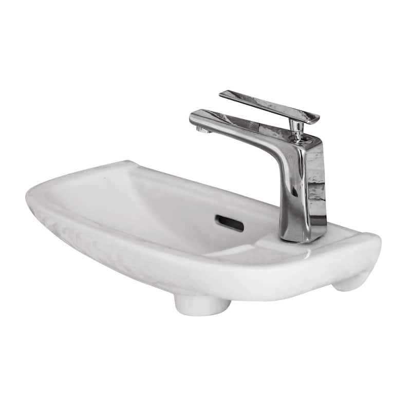Fine Fixtures White 20-inch Wall-mounted Sink - Without Faucet