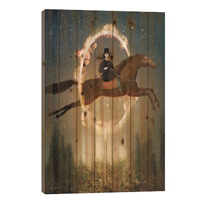 Knight Of Wands Print On Wood by Catrin Welz-Stein - Multi-Color