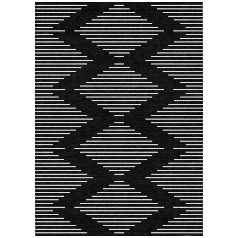 HomeRoots Geometric Transitional Rectangle Outdoor Rug