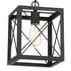 preview thumbnail 4 of 26, Acroma 1-light Farmhouse Rustic Rectangle Kitchen Island Pendant Light - 8 inches Aged Zinc