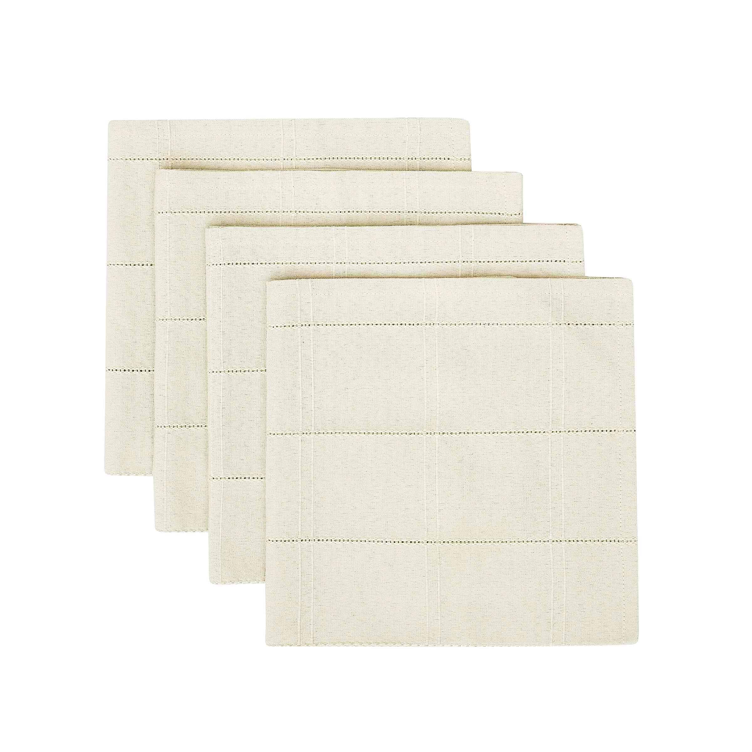 Izod Chadwick Ivory Set of 4 Napkins - 20 x 20