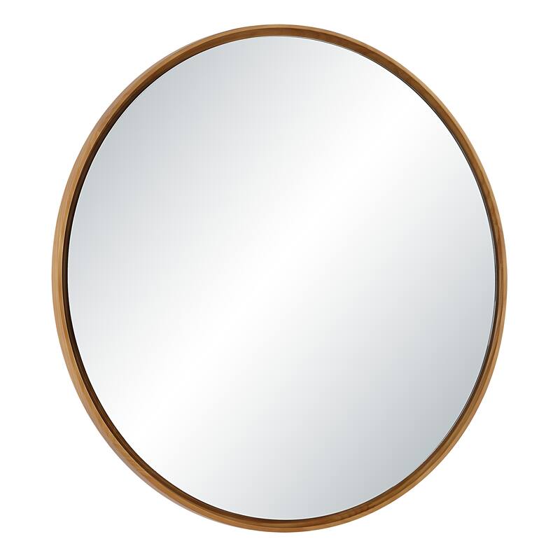 Renwil Canna 36" H x 36" W Wall Mirror, Beige - Beige/Silver