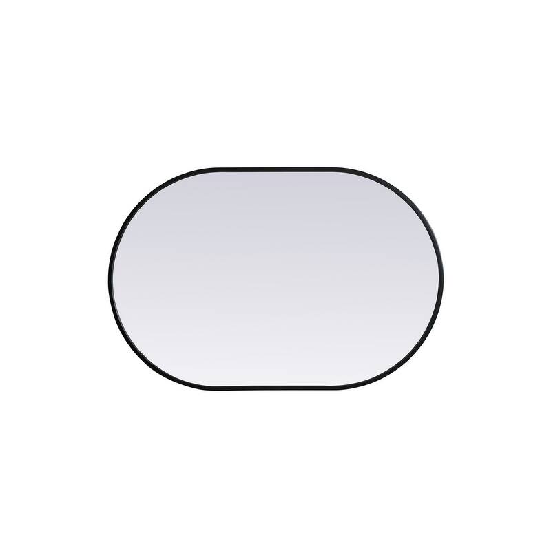 Indigo Home Metal Frame Oval Mirror 24x36 Inch