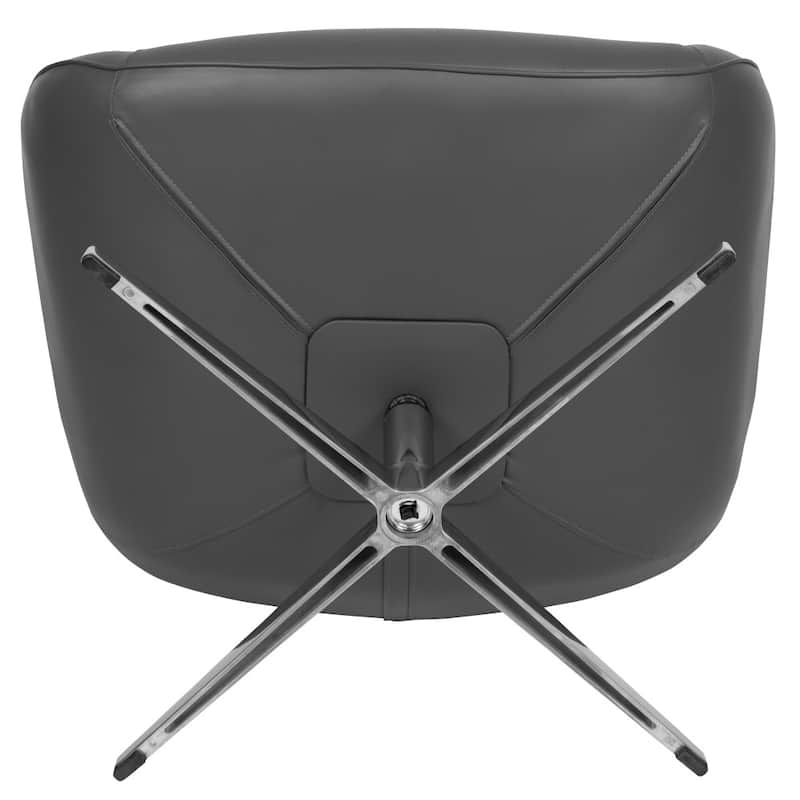 Home and Office Retro Swivel Wing Accent Chair - 35"D x 32.5"W x 40.5"H