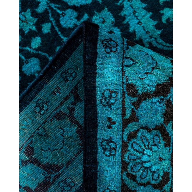 Fine Vibrance One-of-a-Kind Hand-Knotted Area Rug - Black, 3' 2" x 5' 5" - 3' 2" x 5' 5"