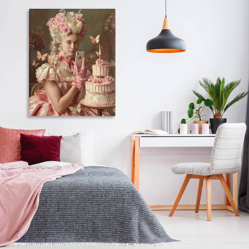 Stupell Vintage Lady with Cellphone Canvas Wall Art Design By Michael McKinney