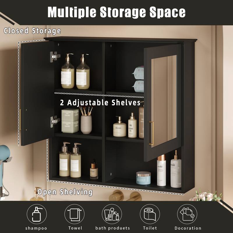 2-in-1 Bathroom Mirror Cabinet