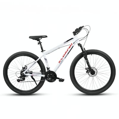 27 Inch Mountain Bike 21 Speed, Suspension Fork,White