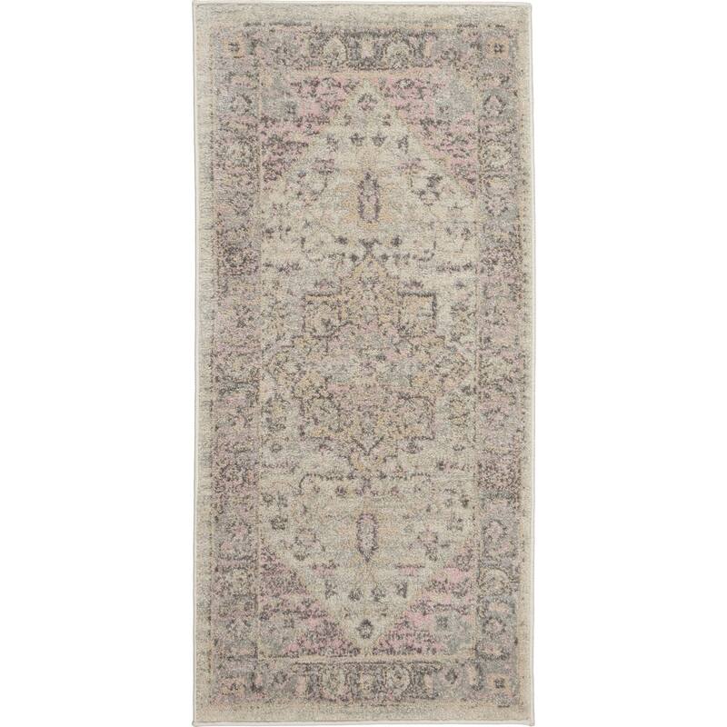HomeRootsFloral Medallion Transitional Rectangle Area Rug - 48' X '24' X '0.5