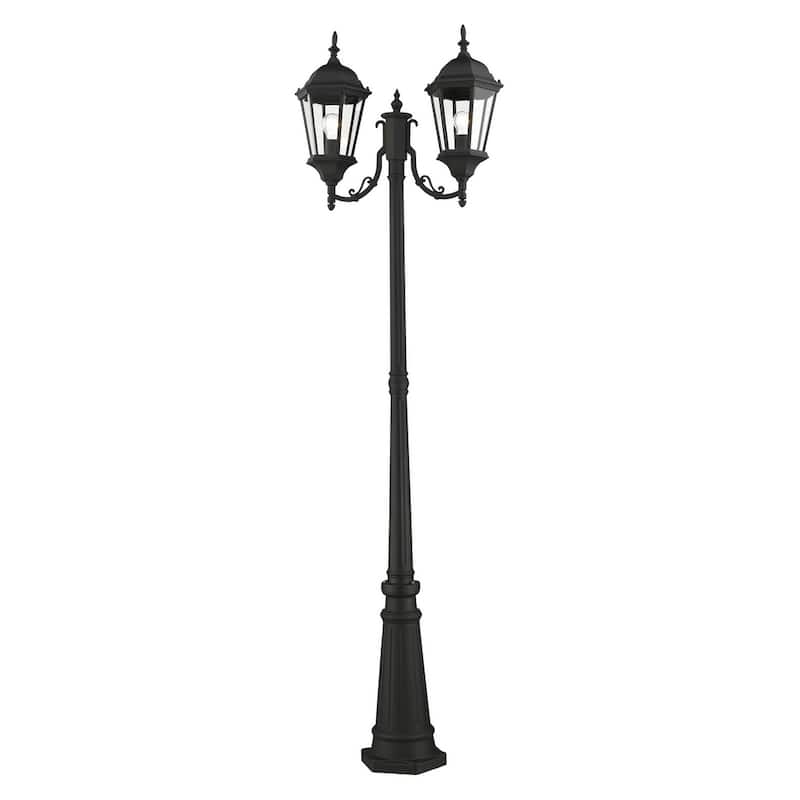 Livex Lighting Hamilton 2 Light 86" Tall Outdoor Multi Head Post Light