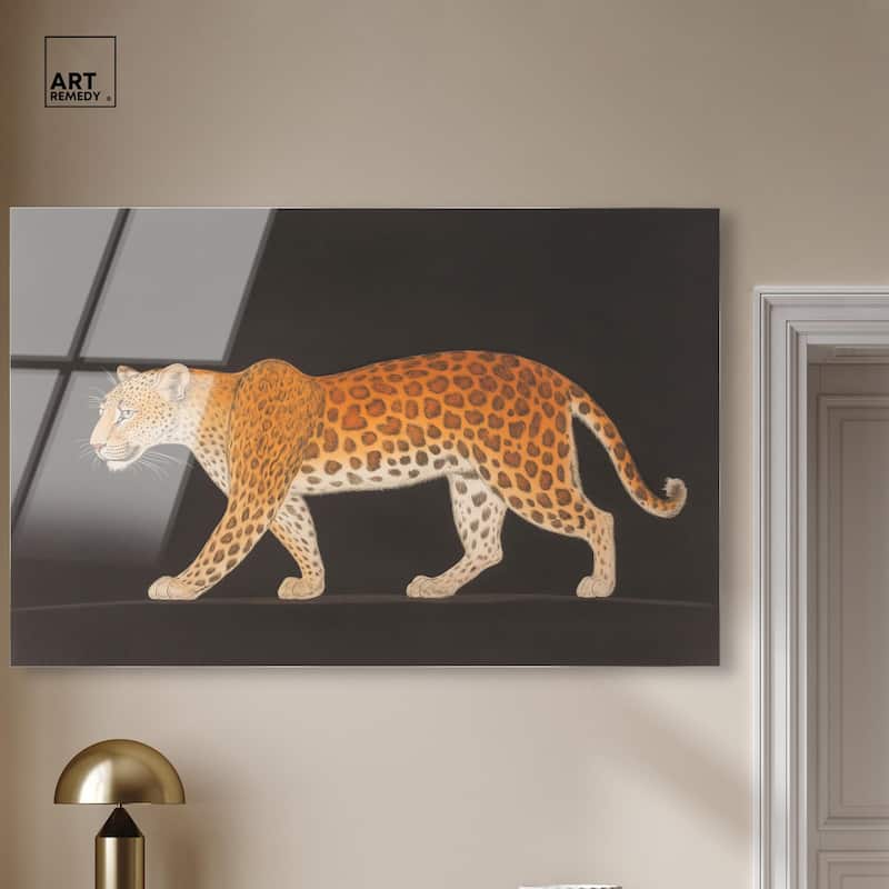 Golden Leopard Acrylic by Art Remedy, Ready to Hang