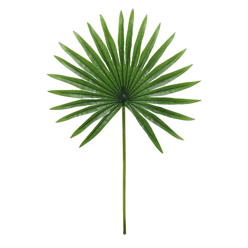 Set of 3 Artificial Fan Palm Leaf Stem Tropical Plant Greenery Foliage 20in - 20" L x 12" W x 0.5" DP