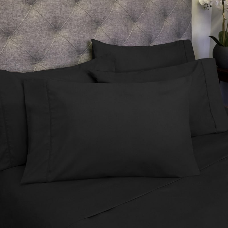 Luxurious Ultra-soft 6-pc. Bedsheet Set - Queen - Black