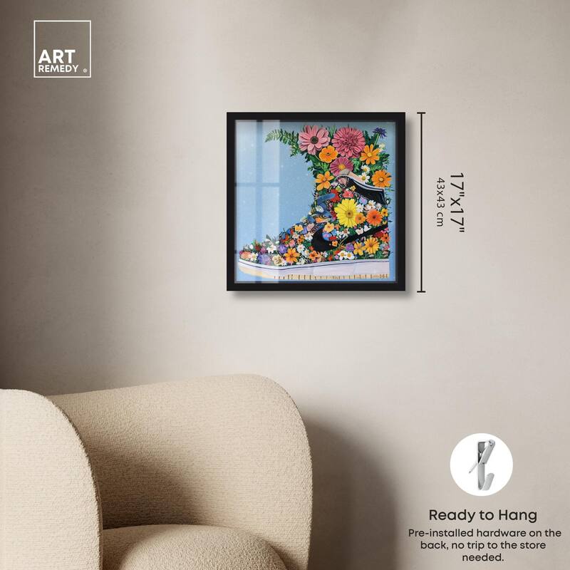 Blooming Floral Sneaker Shadowbox by Art Remedy