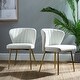 preview thumbnail 37 of 75, HULALA HOME Upholstered Premium Velvet Tufted Dining Chair with Small Base Set of 2 Ivory