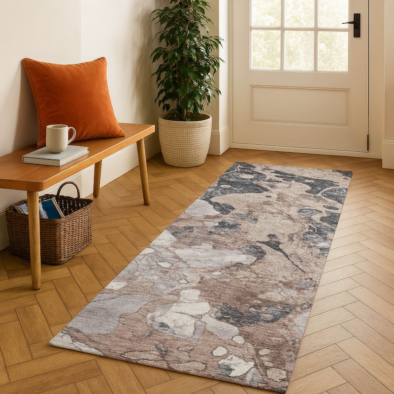 Premium Washable Super Soft Mayfield Rug - Mocha - 2'3" x 7'6"
