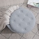 preview thumbnail 48 of 49, Adeco Faux Leather Round Storage Ottoman with Tufted