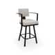 Option Cream Faux Leather / Black Metal